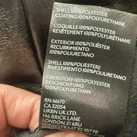 NWT Free People Star Crossed Lovers Patent Leather Straight Pants Black Sz 0 - Picture 9 of 16